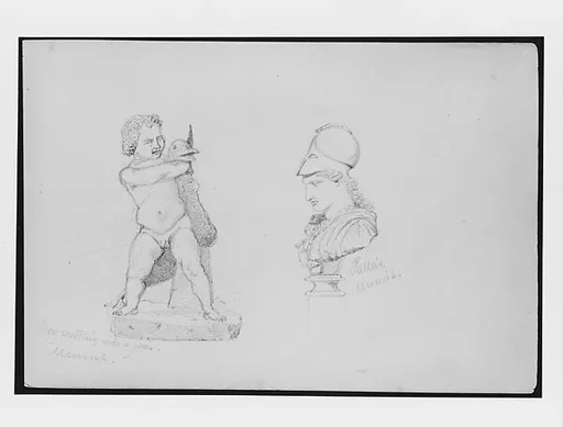 Ancient Greek Sculpture, Glyptothek, Munich (from Switzerland 1869 Sketchbook)
