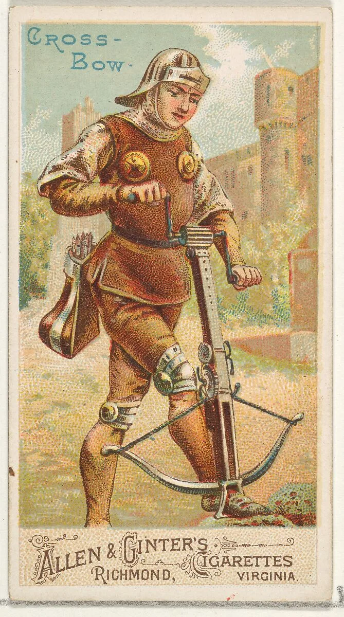 Crossbow, from the Arms of All Nations series (N3) for Allen & Ginter Cigarettes Brands — Allen & Ginter
