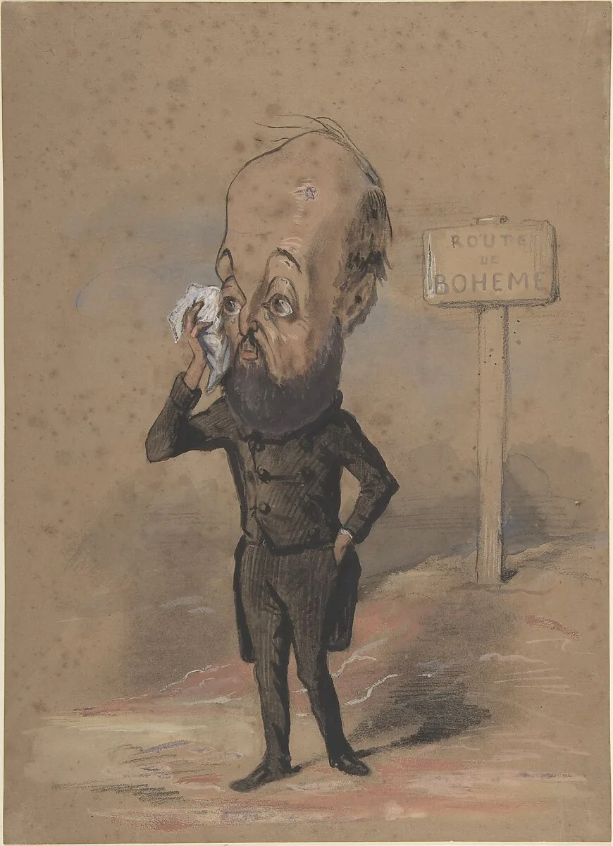 Caricature of Henri Mürger — Nadar|Henri Murger