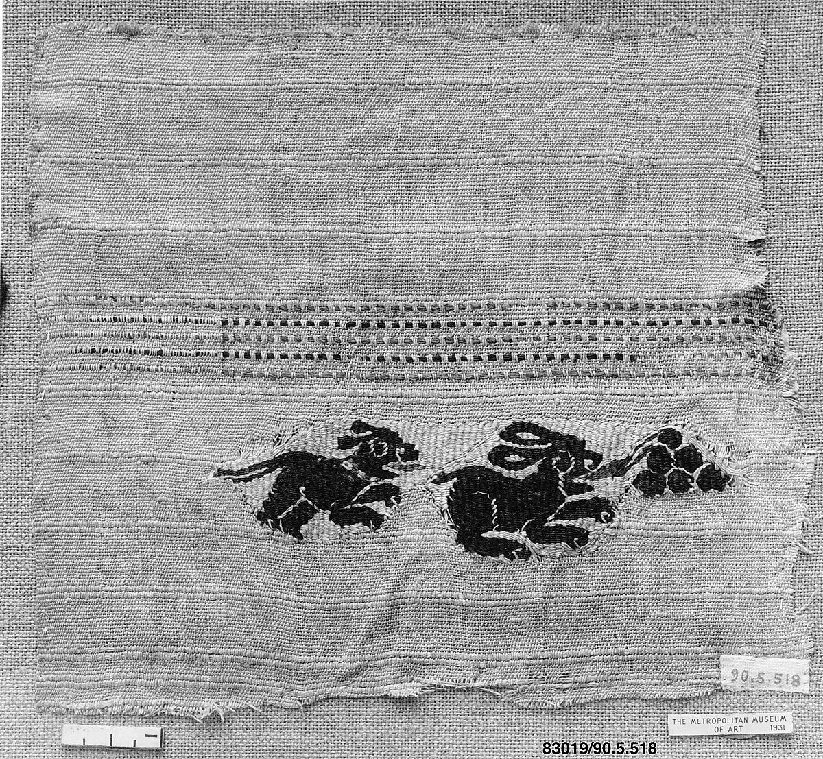 Fragment with a Dog, Hare, and a Bunch of Grapes — Unknown