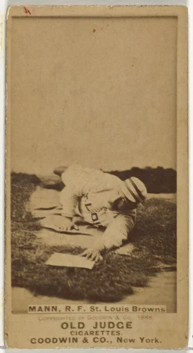 Mann, Right Field, St. Louis Browns, from the Old Judge series (N172) for Old Judge Cigarettes