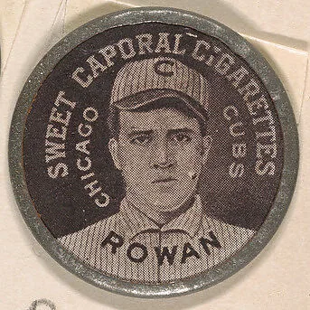 Rowan, Chicago Cubs (black), from the Domino Discs series (PX7), issued by Kinney Brothers — Kinney Brothers Tobacco Company