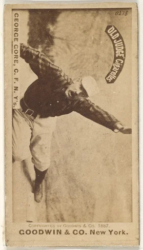 George F. "Piano Legs" Gore, Center Field, New York, from the Old Judge series (N172) for Old Judge Cigarettes