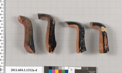 Terracotta fragments of kylikes (drinking cups)