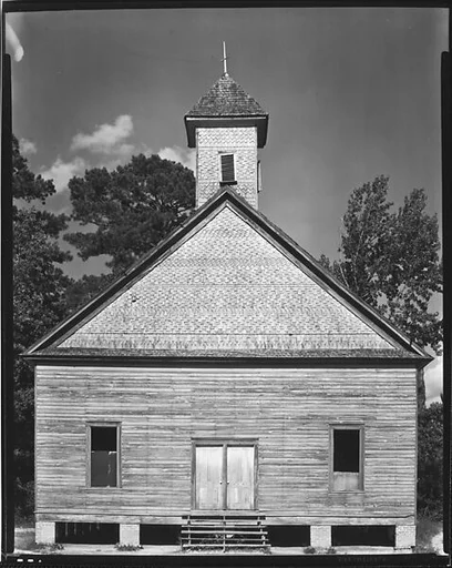 [Wooden Church on Raised Brick Platform, Perry County, Alabama]