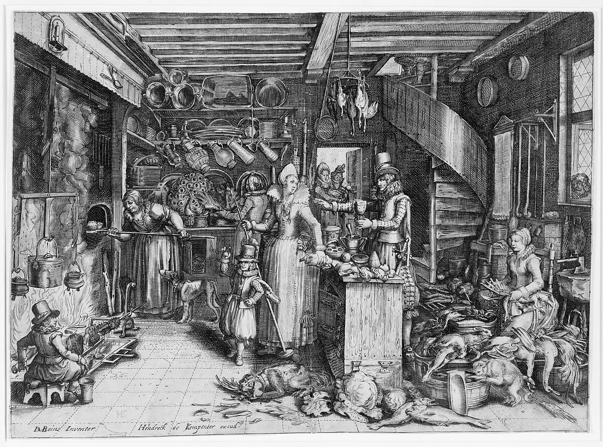 Kitchen Interior — David Vinckboons|Hendrik de Kempeneer