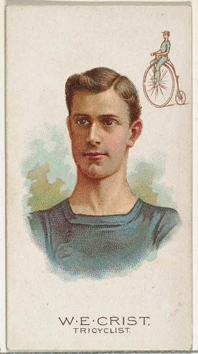 W.E. Crist, Tricyclist, from World's Champions, Series 2 (N29) for Allen & Ginter Cigarettes
