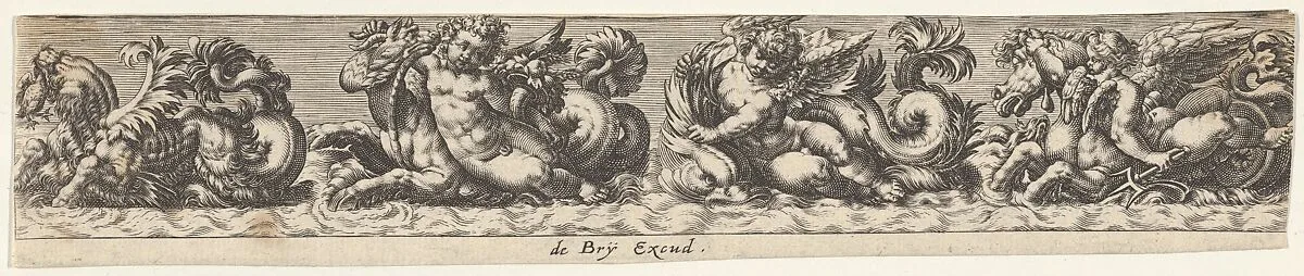 Frieze with Sea Monsters — Johann Theodor de Bry|Giovanni Andrea Maglioli