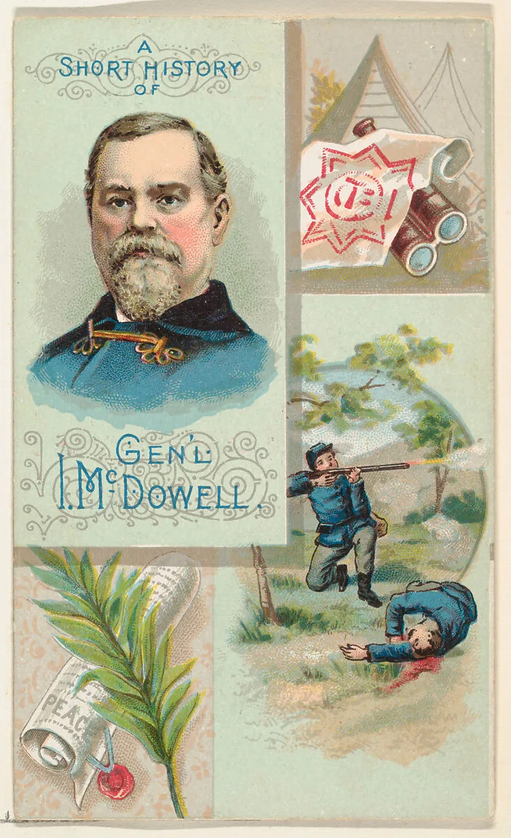 A Short History: General Irvin McDowell, from the Histories of Generals series (N114) issued by W. Duke, Sons & Co. to promote Honest Long Cut Smoking and Chewing Tobacco — Knapp & Company|W. Duke, Sons & Co.