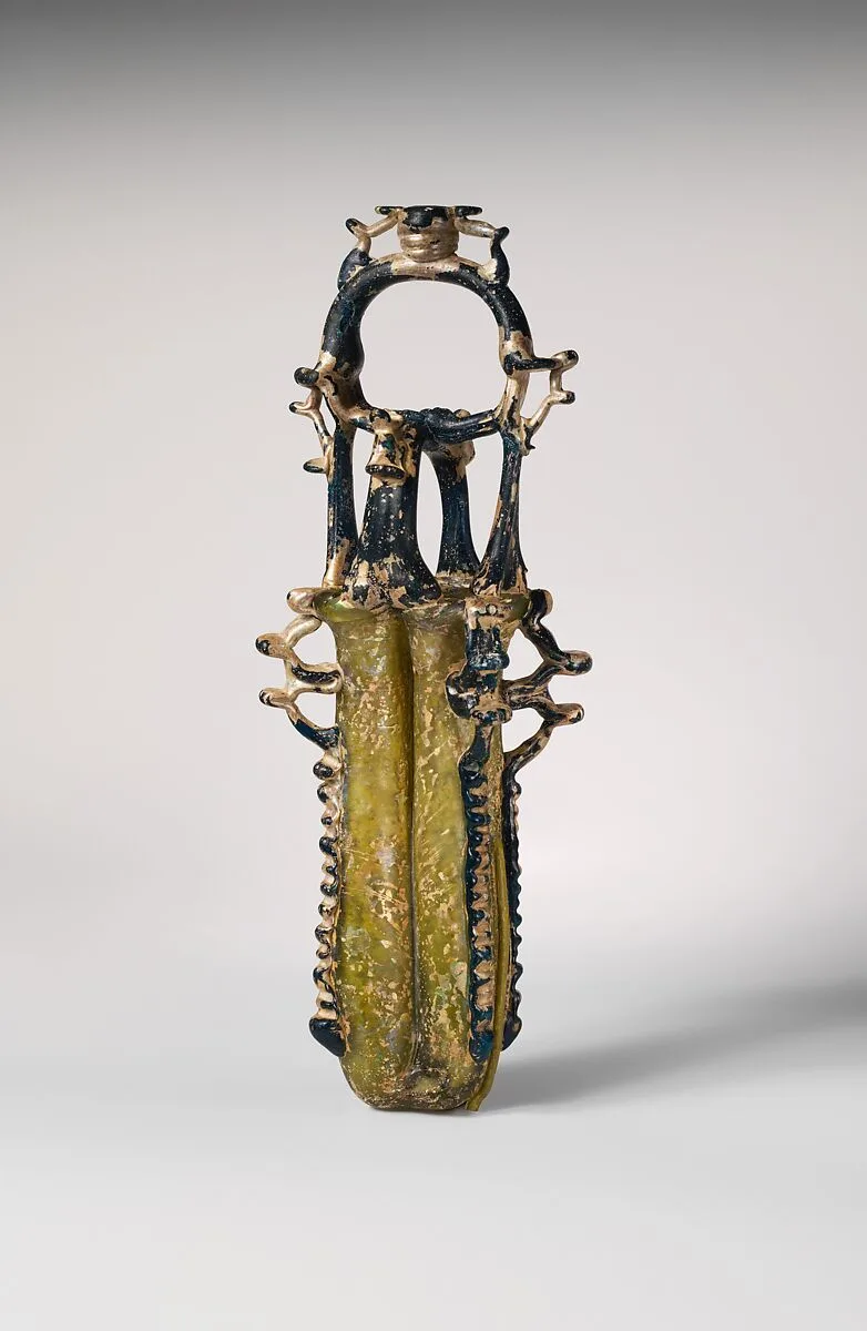Glass multiple cosmetic flask (kohl tube) — Unknown