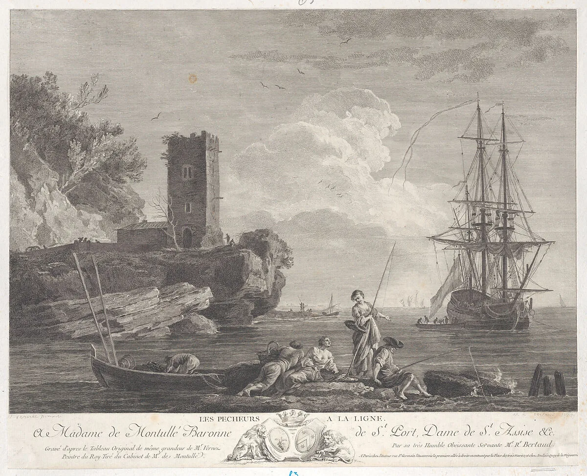 The Fishermen with their Lines — Joseph Vernet|Bertaud