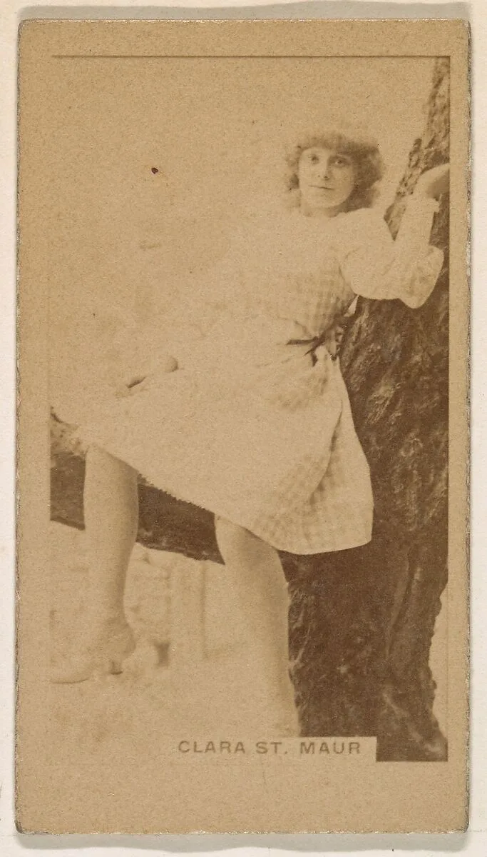 Clara St. Maur, from the Actresses series (N245) issued by Kinney Brothers to promote Sweet Caporal Cigarettes — Kinney Brothers Tobacco Company