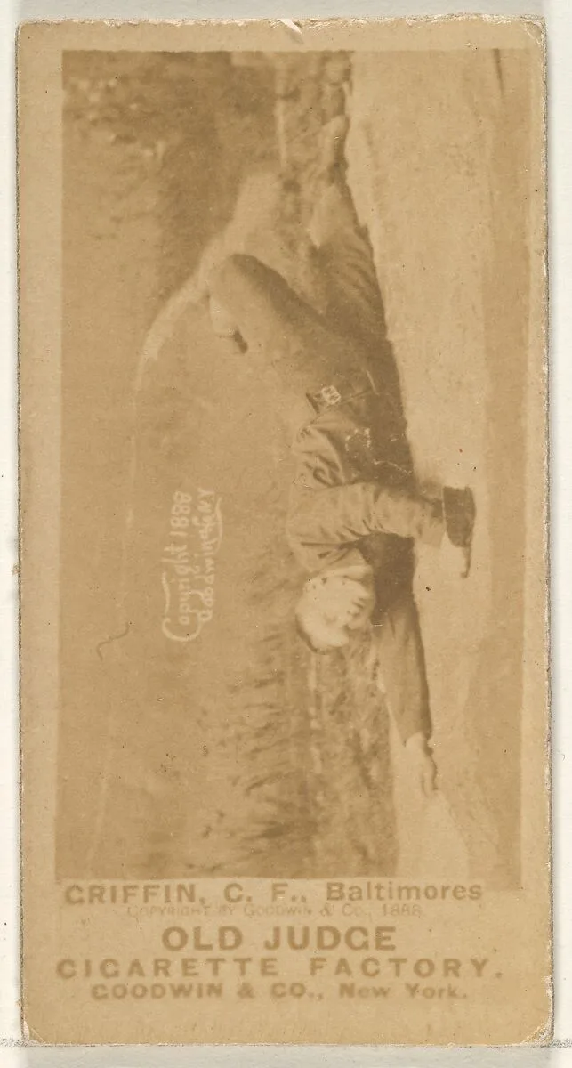 Griffin, Center Field, Baltimore Orioles, from the Old Judge series (N172) for Old Judge Cigarettes — Goodwin & Company
