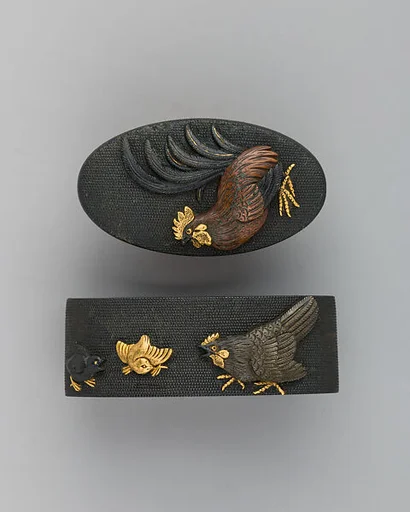 Sword-Hilt Collar and Pommel (Fuchigashira)