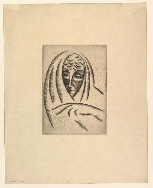 Female Head, Draped (Woman's Head in Shawl) — Elie Nadelman