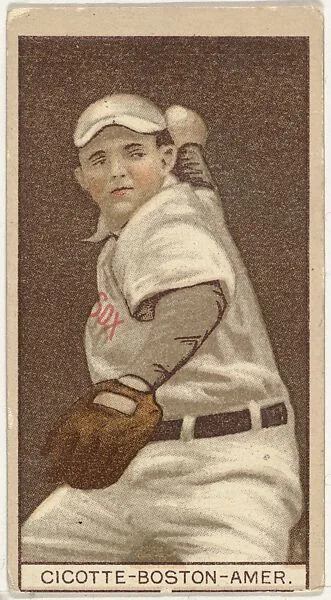 Edward Cicotte, Boston, American League, from the Brown Background series (T207) for the American Tobacco Company — American Tobacco Company