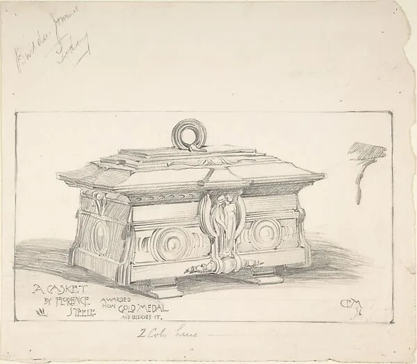 Design for a Casket in Gold Metal, for "The Builder's Journal" — Florence Steele|C. E. M.
