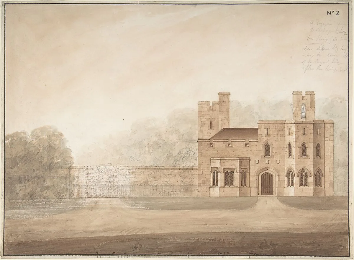 Design for Bishopsgate Lodge, at Windsor Castle, Berkshire — Sir Jeffery Wyatville