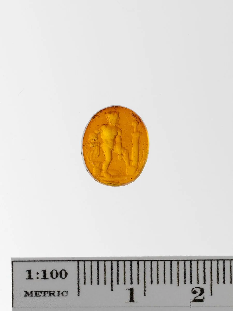 Glass ring stone — Unknown
