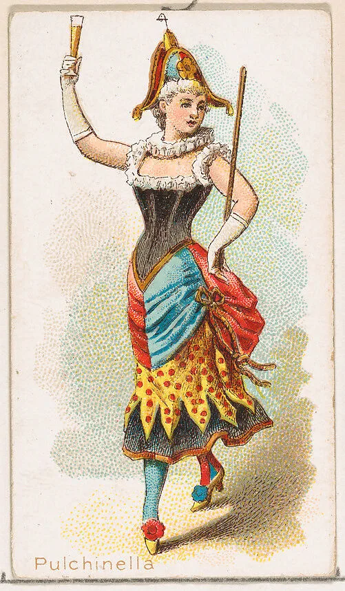 Pulchinella Dancer, from the Dancing Women series (N186) issued by Wm. S. Kimball & Co. — William S. Kimball & Company