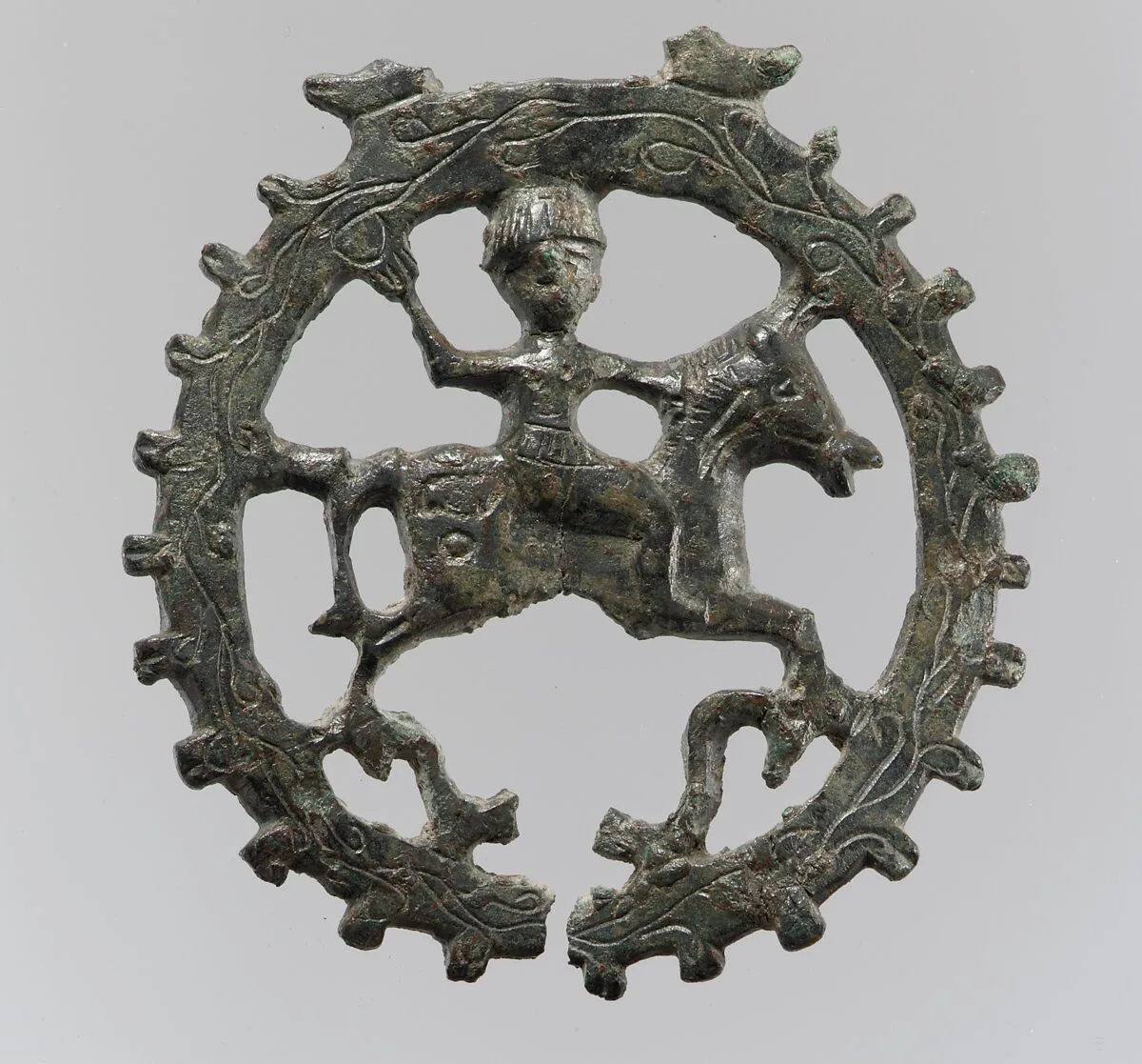 Harness Pendant, with Mounted Horseman — Unknown