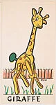 Giraffe, bakery insert card from the Pinocchio Circus Performers series (D64) — Walt Disney Productions