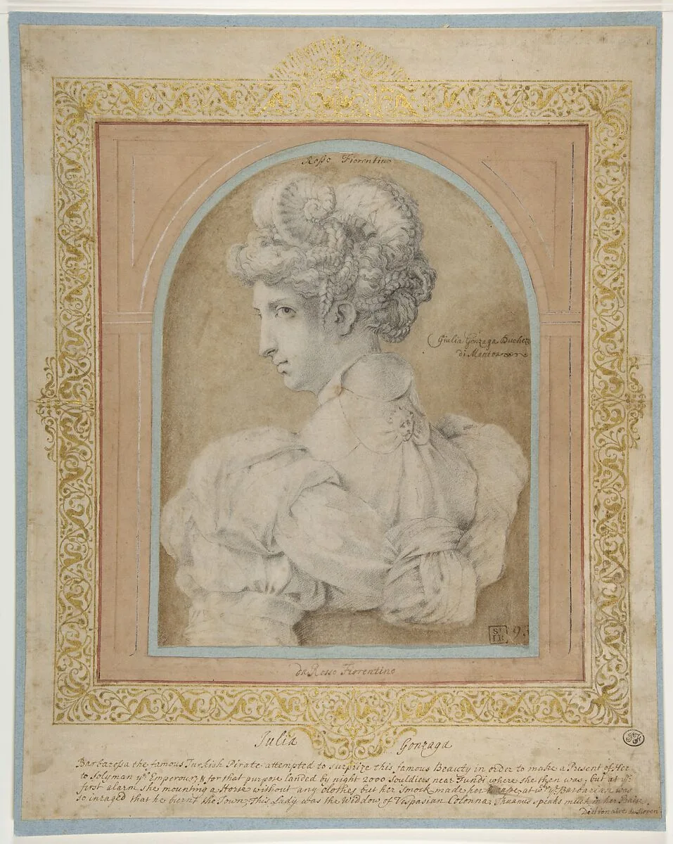 Bust of a Woman with an Elaborate Coiffure — Rosso Fiorentino