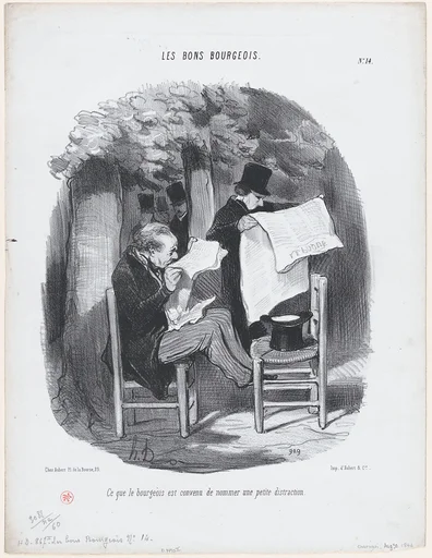 What the bourgeois calls a slight distraction, from 'The good bourgeois,' published in "Le Charivari"