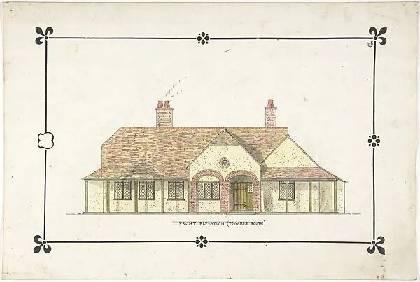 Bungalow drawing -- Front Elevation — Ernest Geldart