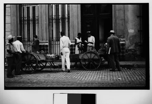 [Vendors and Carts on Street, Havana]