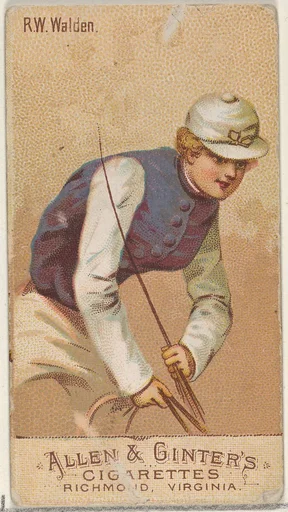R.W. Walden, from the Racing Colors of the World series (N22b) for Allen & Ginter Cigarettes