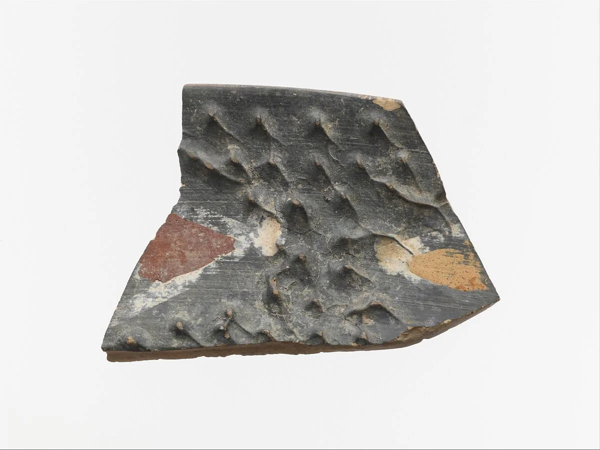 Terracotta rim fragment with polychrome decoration — Unknown