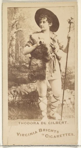 Theodora de Gilbert, from the Actors and Actresses series (N45, Type 1) for Virginia Brights Cigarettes