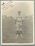 [School Friend of Walker Evans in Baseball Uniform, Loomis Institute, Windsor, Connecticut]