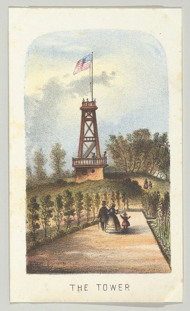 The Tower, from the series, Views in Central Park, New York, Part 2 — Louis Prang & Co.