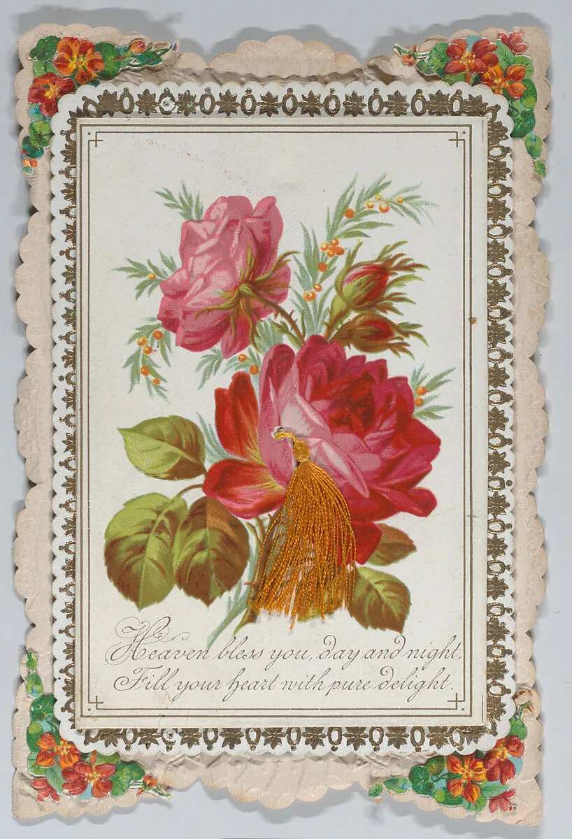Valentine - Mechanical - pulls open to reveal elaborate scene — Anonymous, British, 19th century
