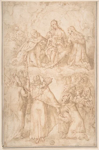 Saint Dominic Giving the Rosary to Pope Pius V