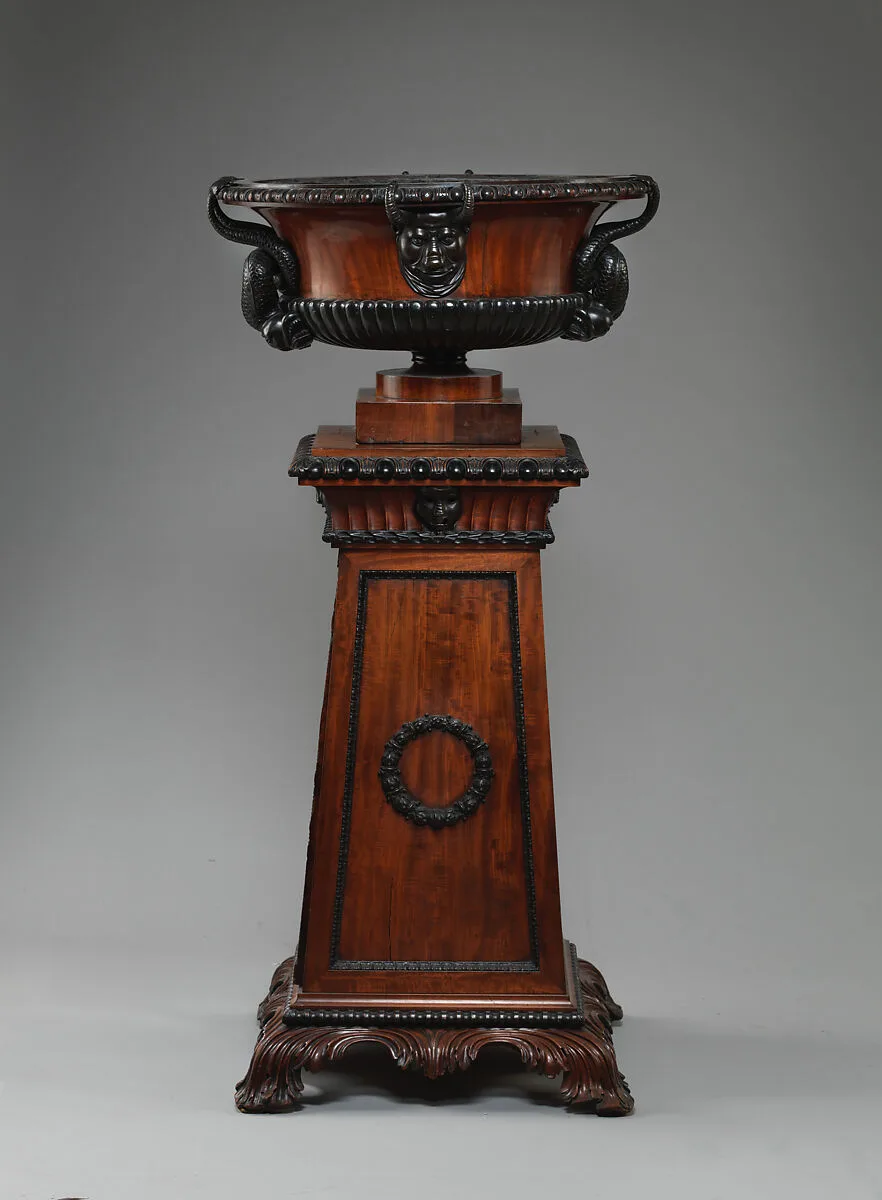 Wine cistern (urn and pedestal) (one of a pair) — Unknown