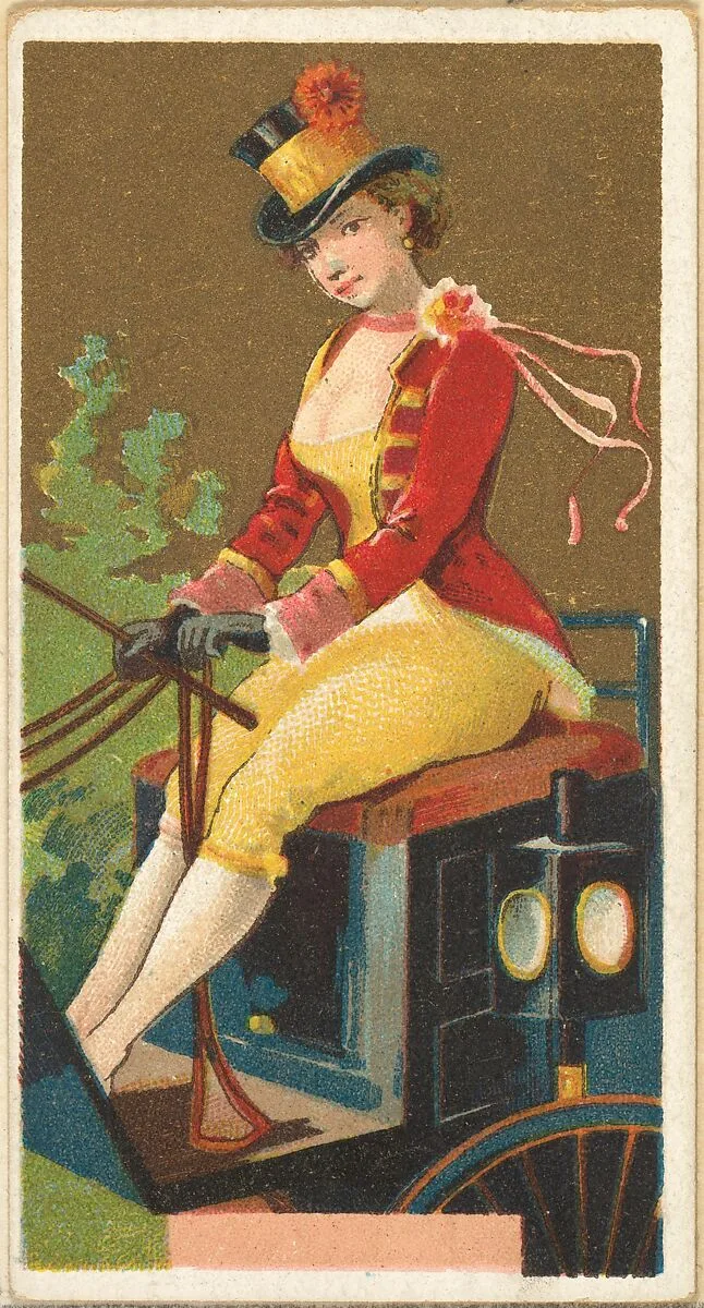 Coachman, from the Occupations for Women series (N166) for Old Judge and Dogs Head Cigarettes — Goodwin & Company