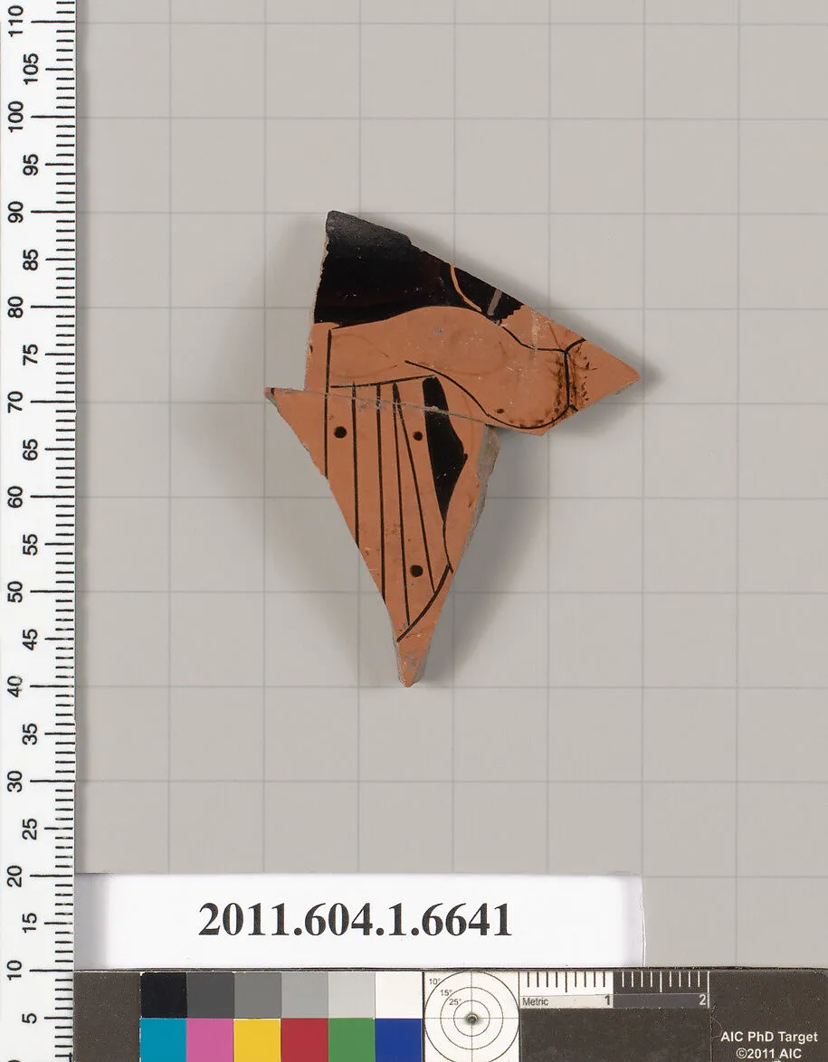 Terracotta fragment of a kylix (drinking cup) — Unknown