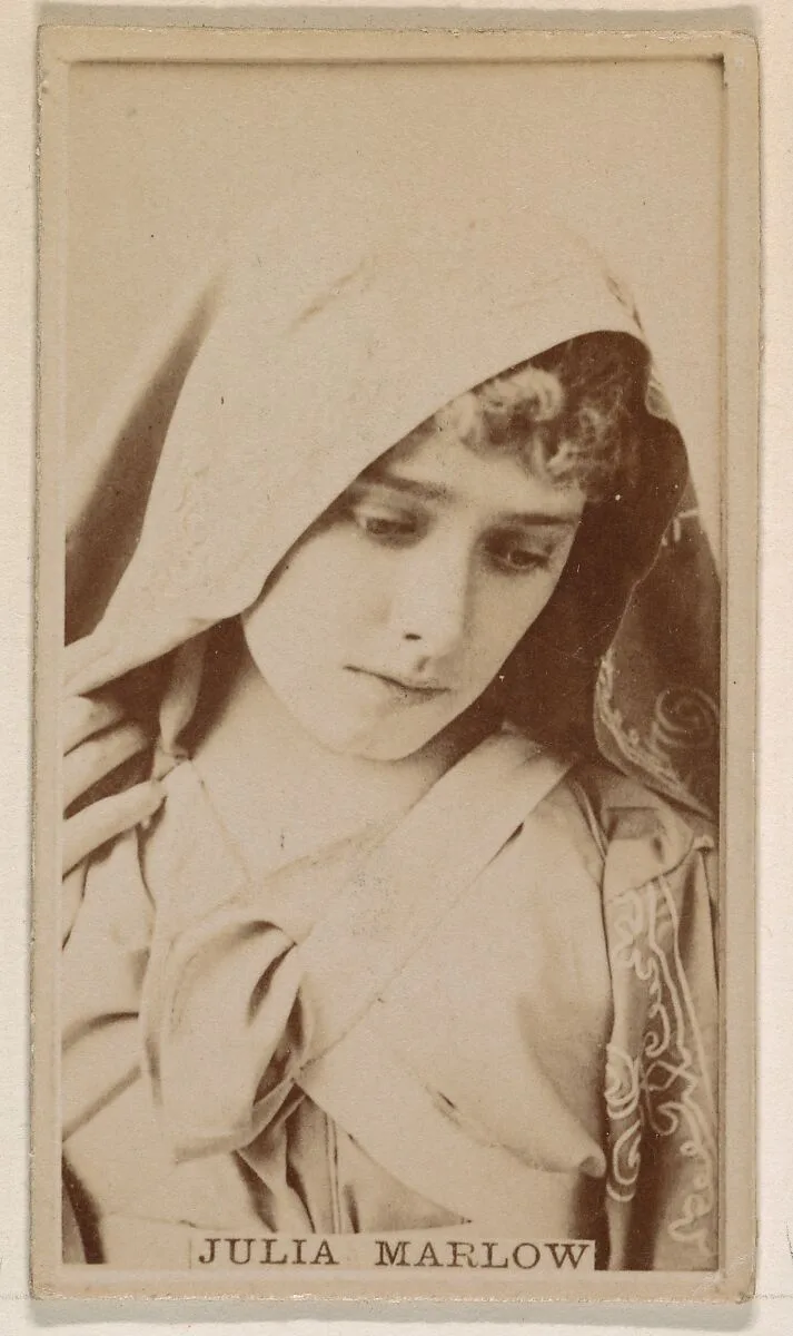 Julia Marlow, from the Actresses series (N245) issued by Kinney Brothers to promote Sweet Caporal Cigarettes — Kinney Brothers Tobacco Company