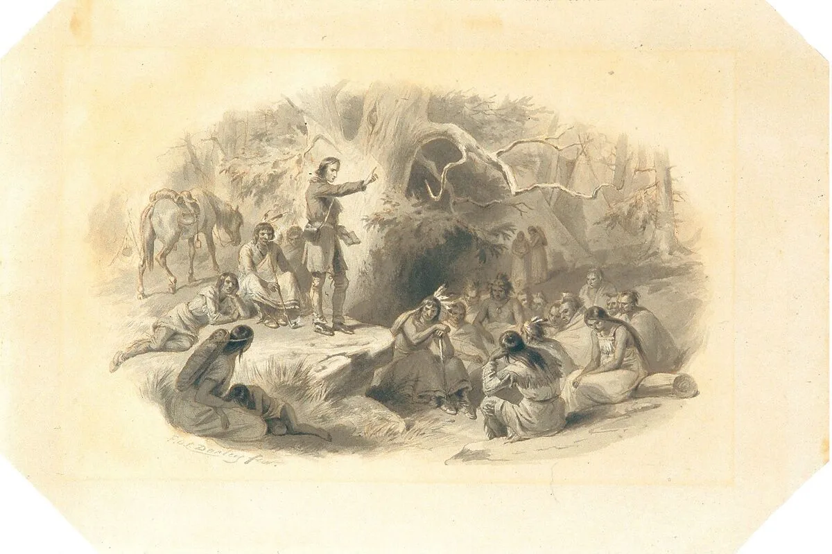 John Eliot Preaching to the Indians — Felix Octavius Carr Darley