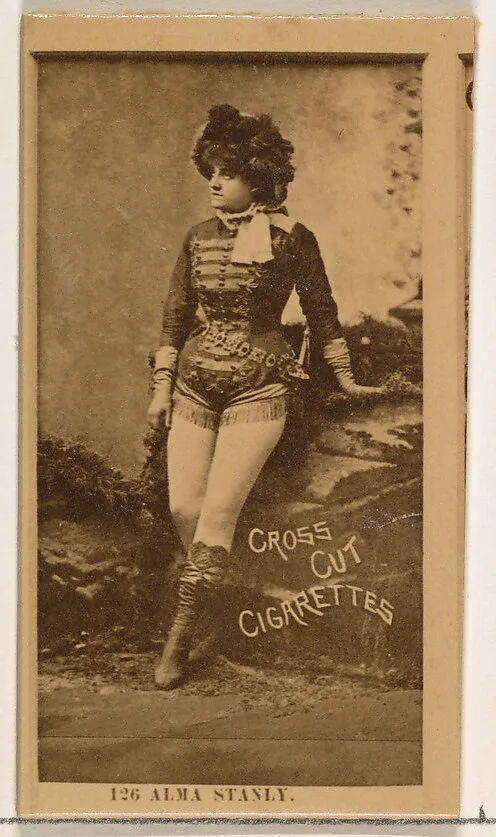 Card Number 126, Alma Stanley, from the Actors and Actresses series (N145-2) issued by Duke Sons & Co. to promote Cross Cut Cigarettes — W. Duke, Sons & Co.