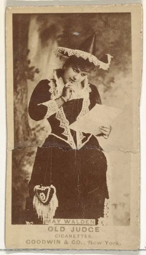 May Walden, from the Actors and Actresses series (N171) for Old Judge Cigarettes