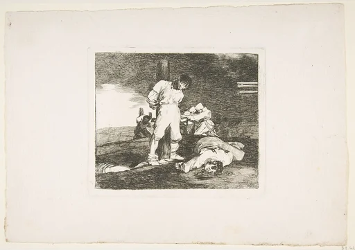 Plate 15 from "The Disasters of War" (Los Desastres de la Guerra): 'And there is no help' (Y no hai remedio)