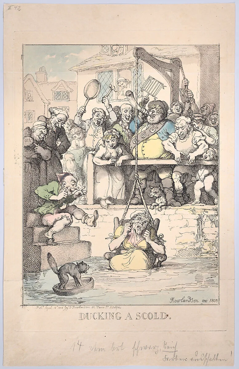 Ducking a Scold — Thomas Rowlandson
