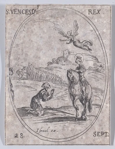 S. Wenceslas, roi (St. Wenceslaus, King), September 28th, from "Les Images De Tous Les Saincts et Saintes de L'Année" (Images of All of the Saints and Religious Events of the Year)