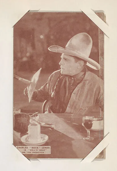 Charles "Buck" Jones in "Hell's Hole" from Western Stars or Scenes Exhibit Cards series (W412) — Unknown