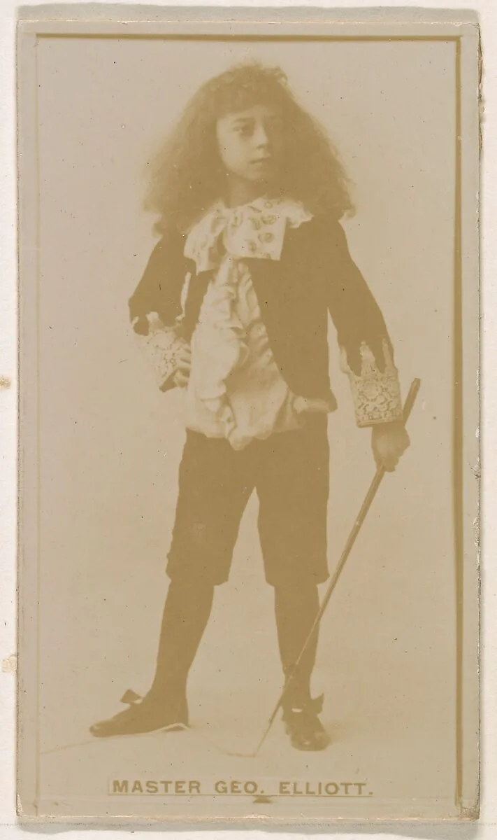 Master George Elliott, from the Actresses series (N245) issued by Kinney Brothers to promote Sweet Caporal Cigarettes — Kinney Brothers Tobacco Company