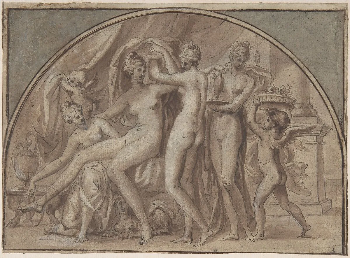 The Toilet of Venus — Anonymous, French, School of Fontainebleau, 16th century